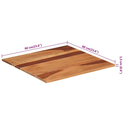 Tafelblad 15-16 mm 60x60 cm massief acaciahout