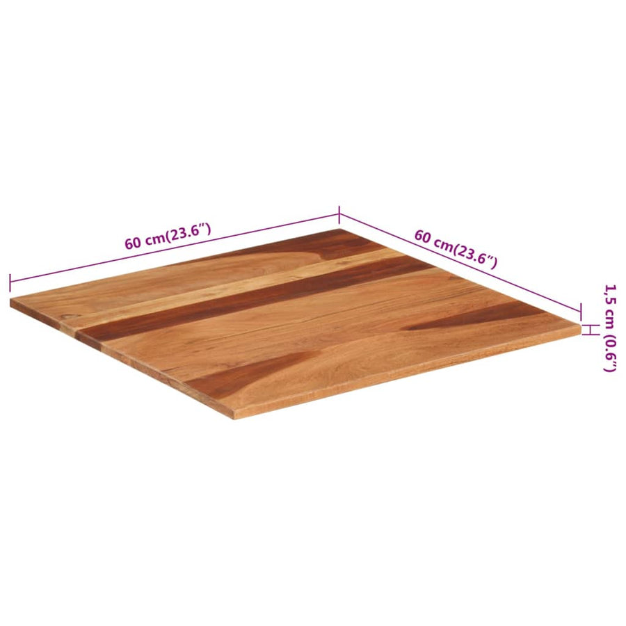 Tafelblad 15-16 mm 60x60 cm massief acaciahout