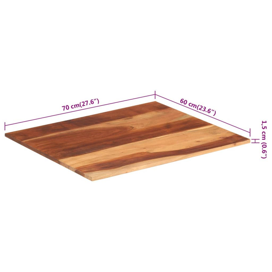 Tafelblad 15-16 mm 60x70 cm massief acaciahout