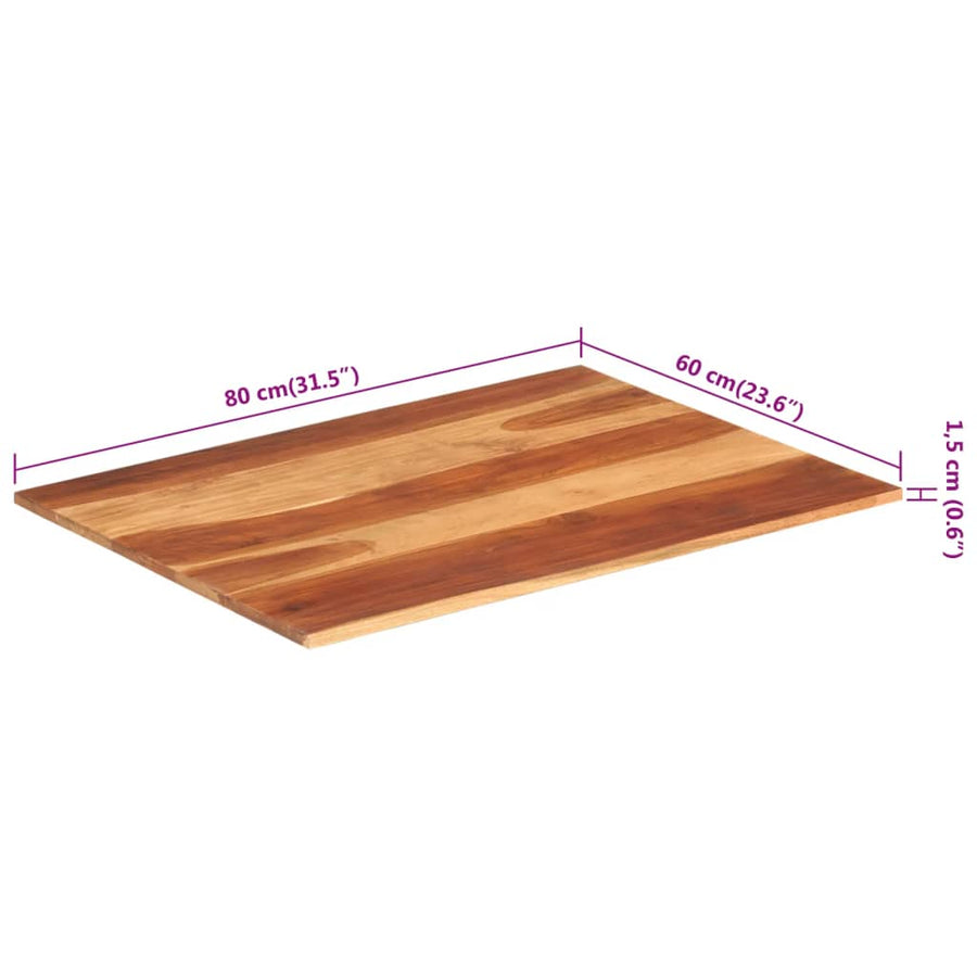 Tafelblad 5-6 Mm 60X80 Cm Massief Sheeshamhout 60 x 80 cm 15-16 mm massief sheesham hout
