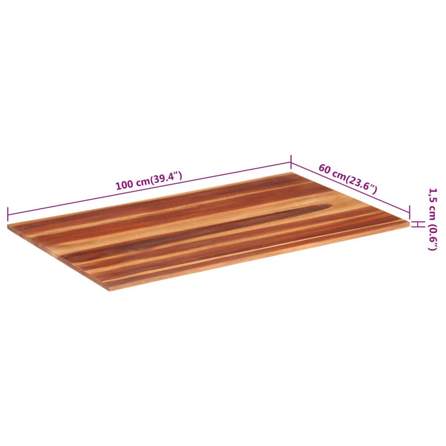 Tafelblad 5-6 Mm 60X00 Cm Massief Sheeshamhout 60 x 100 cm 15-16 mm massief sheesham hout