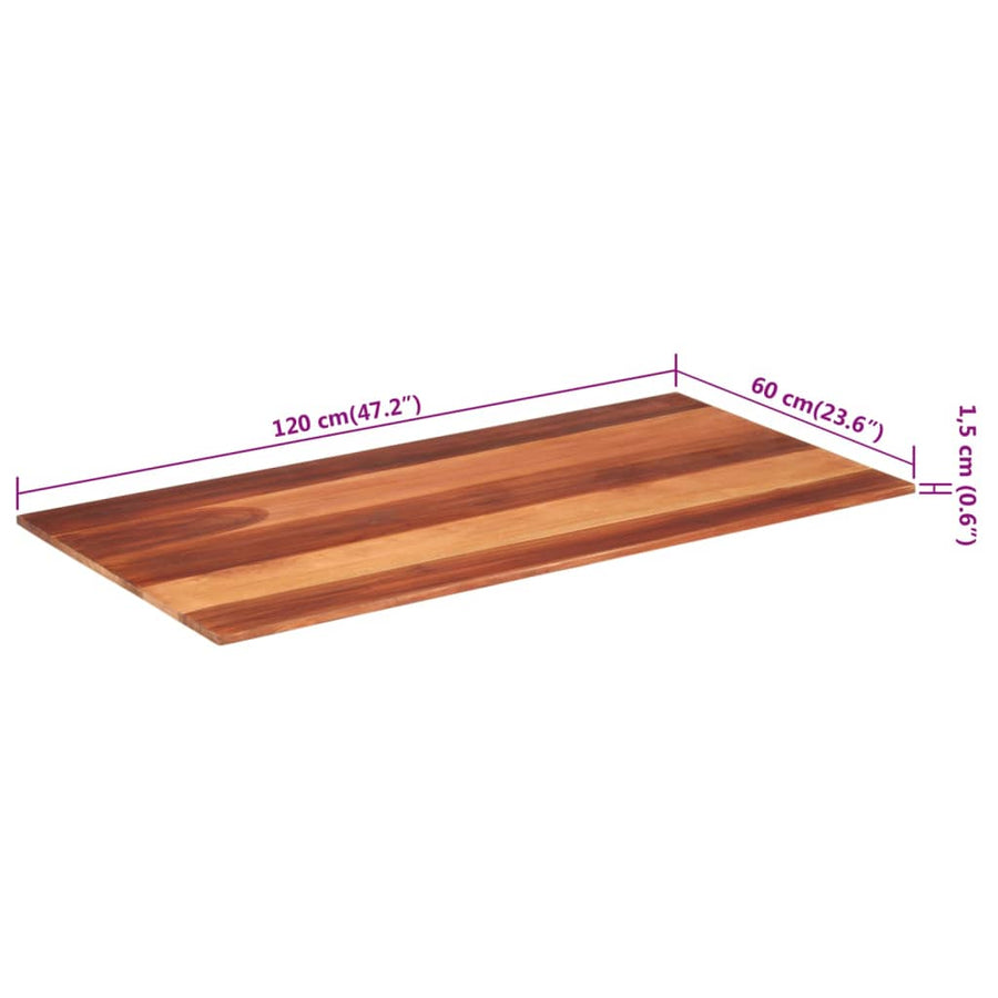Tafelblad 5-6 Mm 60X20 Cm Massief Sheeshamhout 60 x 120 cm 15-16 mm massief sheesham hout