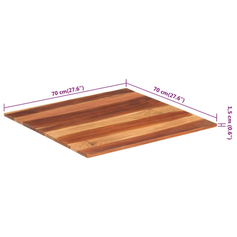 Tafelblad 5-6 Mm 70X70 Cm Massief Sheeshamhout 70 x 70 cm 15-16 mm massief sheesham hout