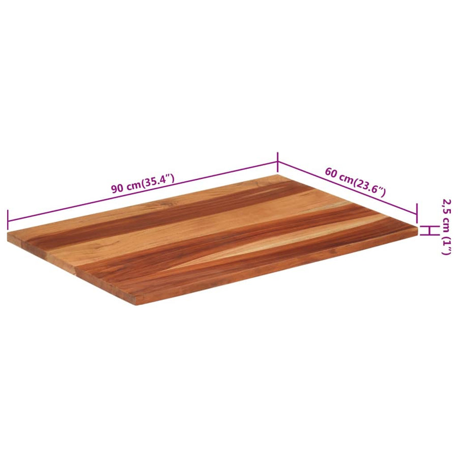 Tafelblad 25-27 mm 60x90 cm massief acaciahout
