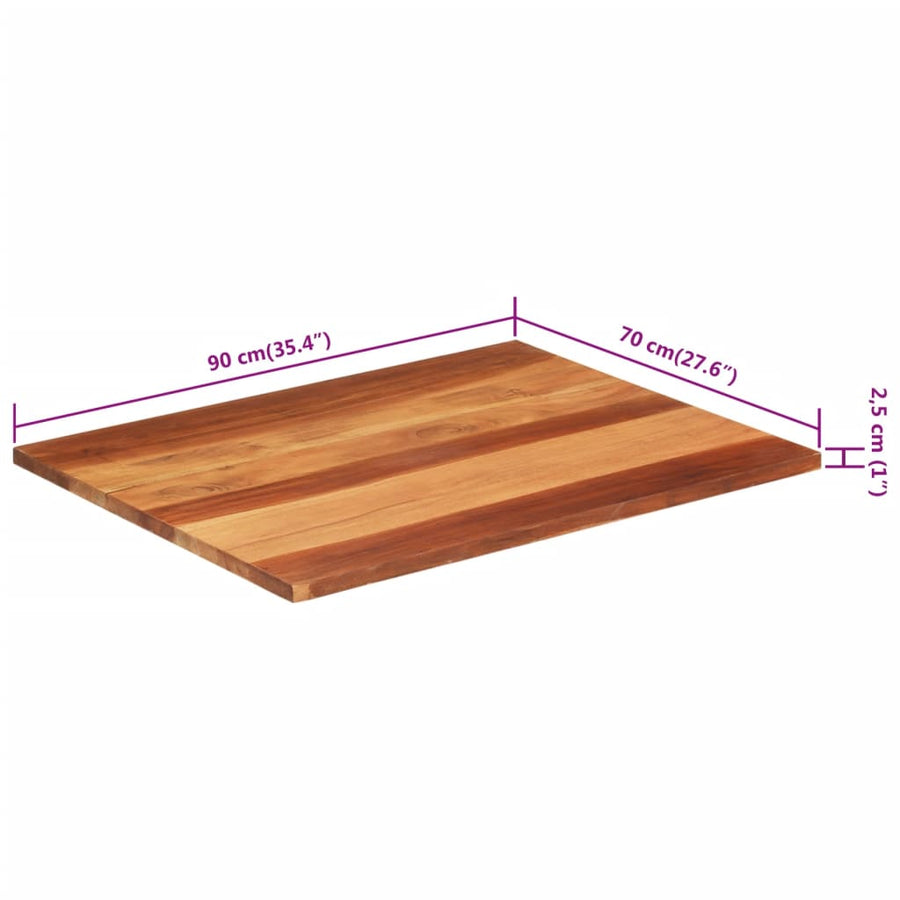 Tafelblad 25-27 Mm 70X90 Cm Massief Sheeshamhout 70 x 90 cm 25-27 mm massief sheesham hout