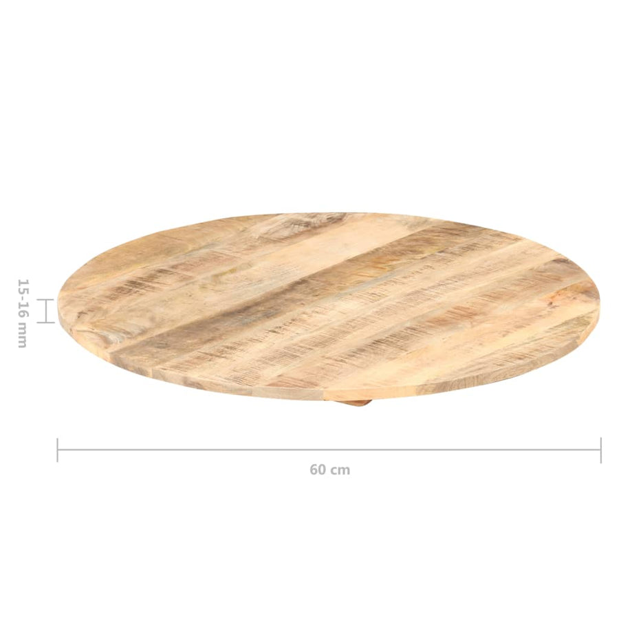 Tafelblad Rond 5-6 Mm 60 Cm 60 cm 15-16 mm massief mangohout