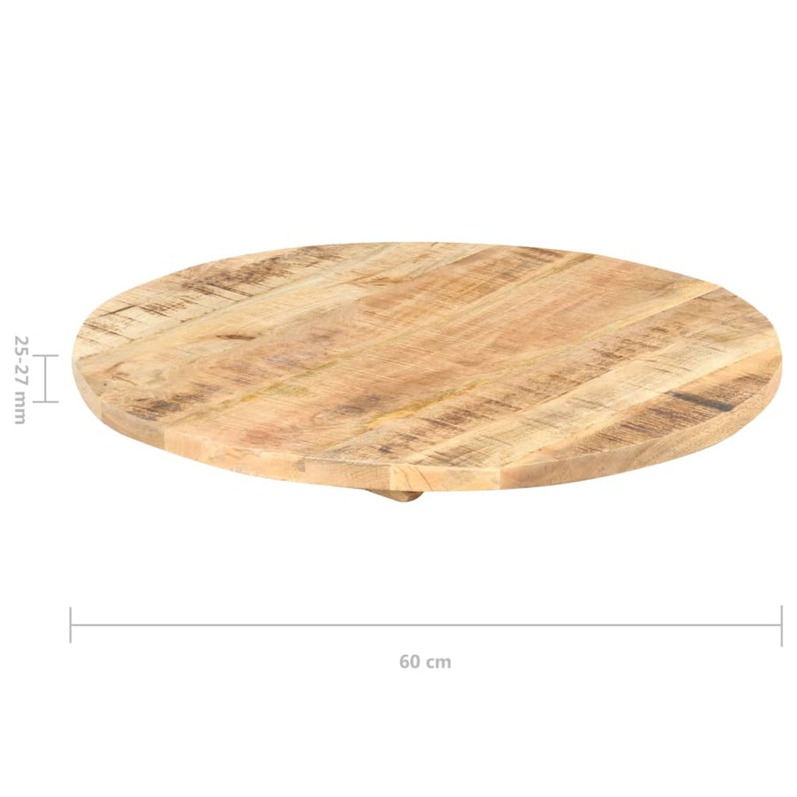 Tafelblad Rond 25-27 Mm 60 Cm 60 cm 25-27 mm massief mangohout