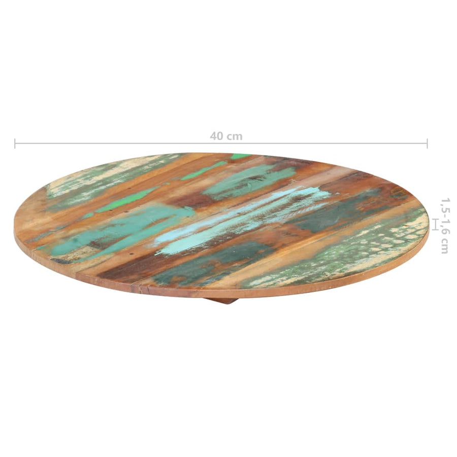 Tafelblad Rond 5-6 Mm 40 Cm 1 40 cm 15-16 mm massief gerecycled hout