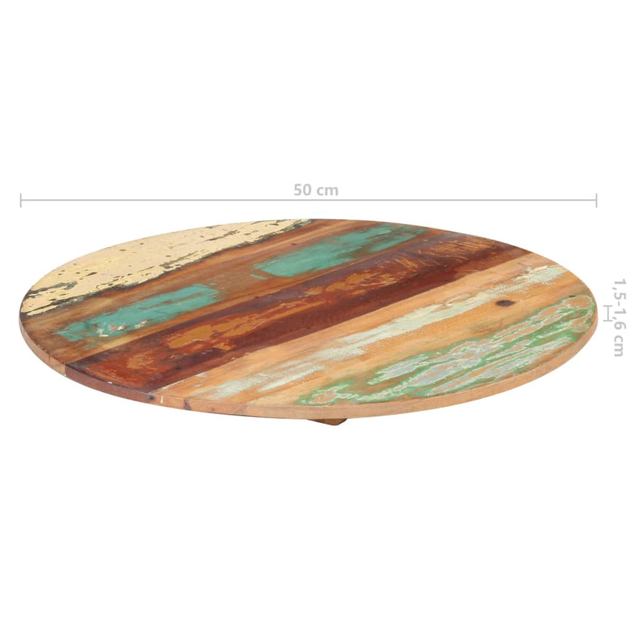 Tafelblad Rond 15-16 Mm 50 Cm Massief Gerecycled Hout 50 cm 15-16 mm