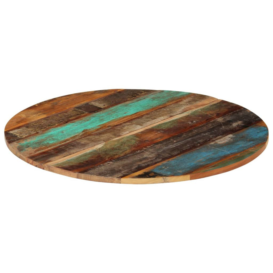Tafelblad Rond 5-6 Mm 80 Cm 80 cm 15-16 mm massief gerecycled hout