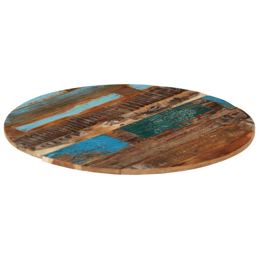 Tafelblad Rond 5-6 Mm 80 Cm 80 cm 15-16 mm massief gerecycled hout