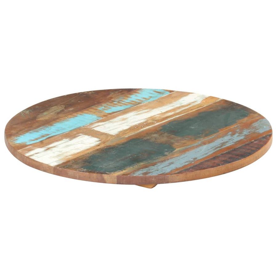 Tafelblad Rond 25-27 Mm 40 Cm Massief Gerecycled Hout 1 40 cm 25-27 mm