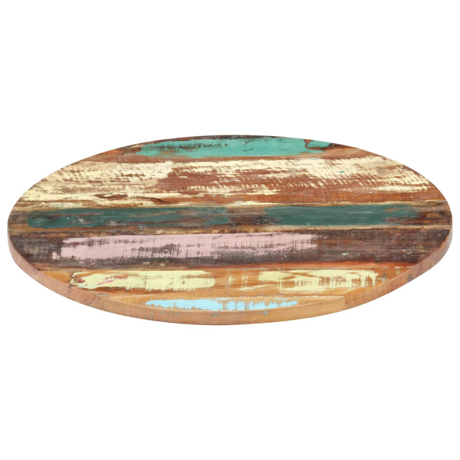 Tafelblad Rond 25-27 Mm 40 Cm Massief Gerecycled Hout 1 40 cm 25-27 mm