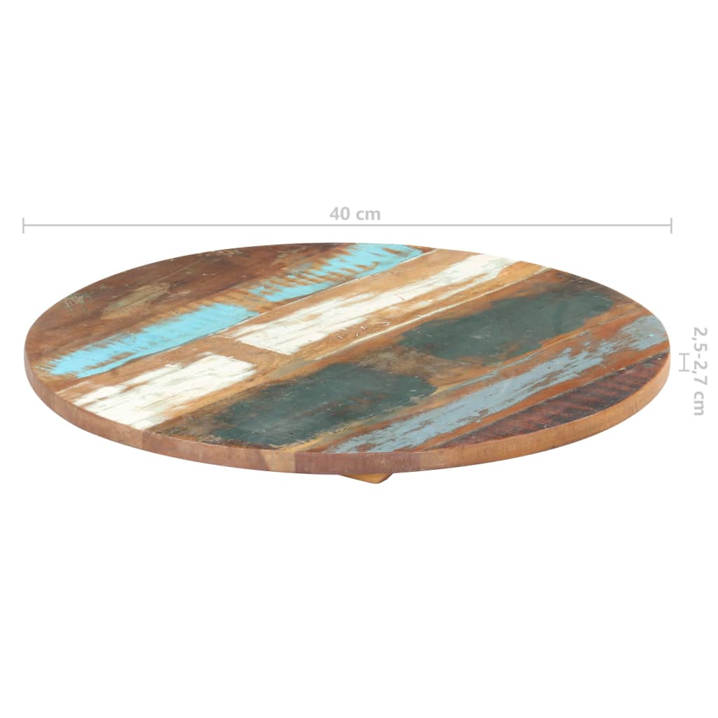 Tafelblad Rond 25-27 Mm 40 Cm Massief Gerecycled Hout 1 40 cm 25-27 mm