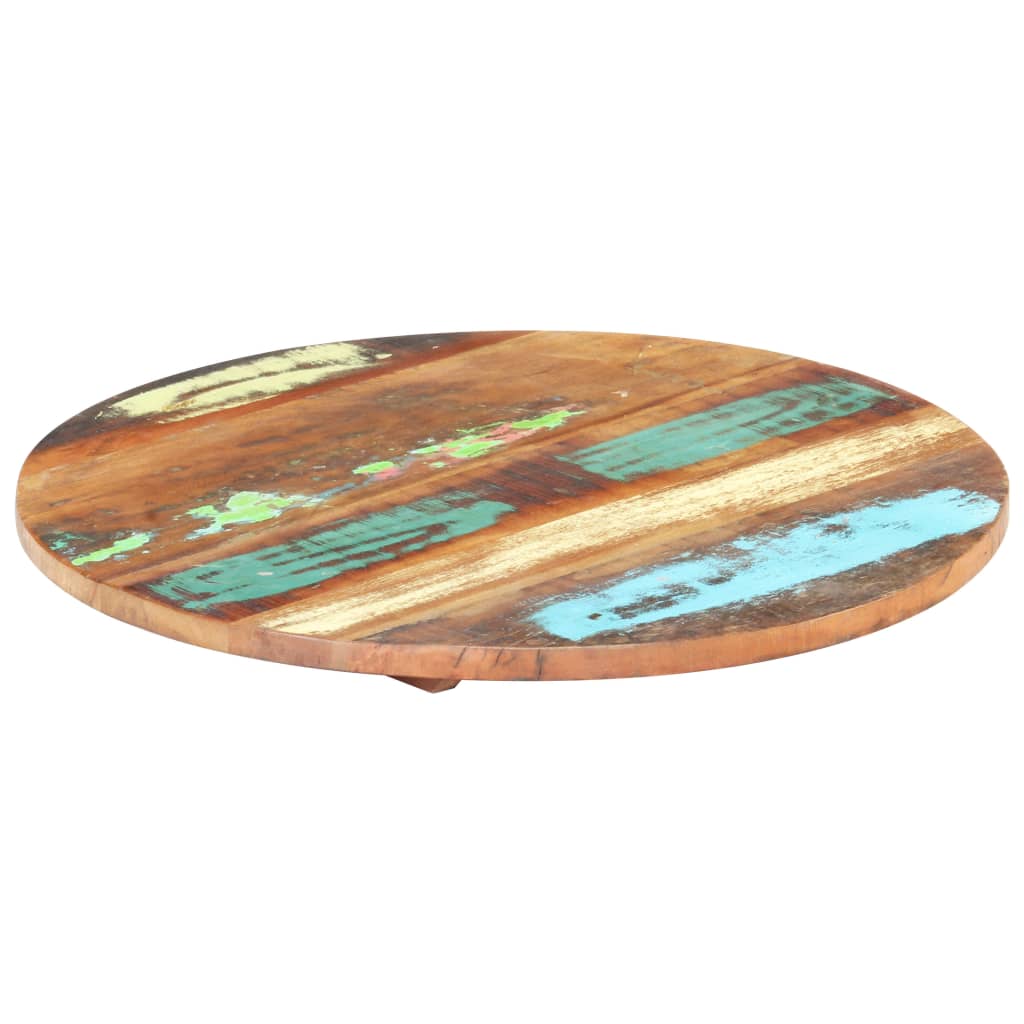 Tafelblad Rond 25-27 Mm 40 Cm Massief Gerecycled Hout 1 40 cm 25-27 mm