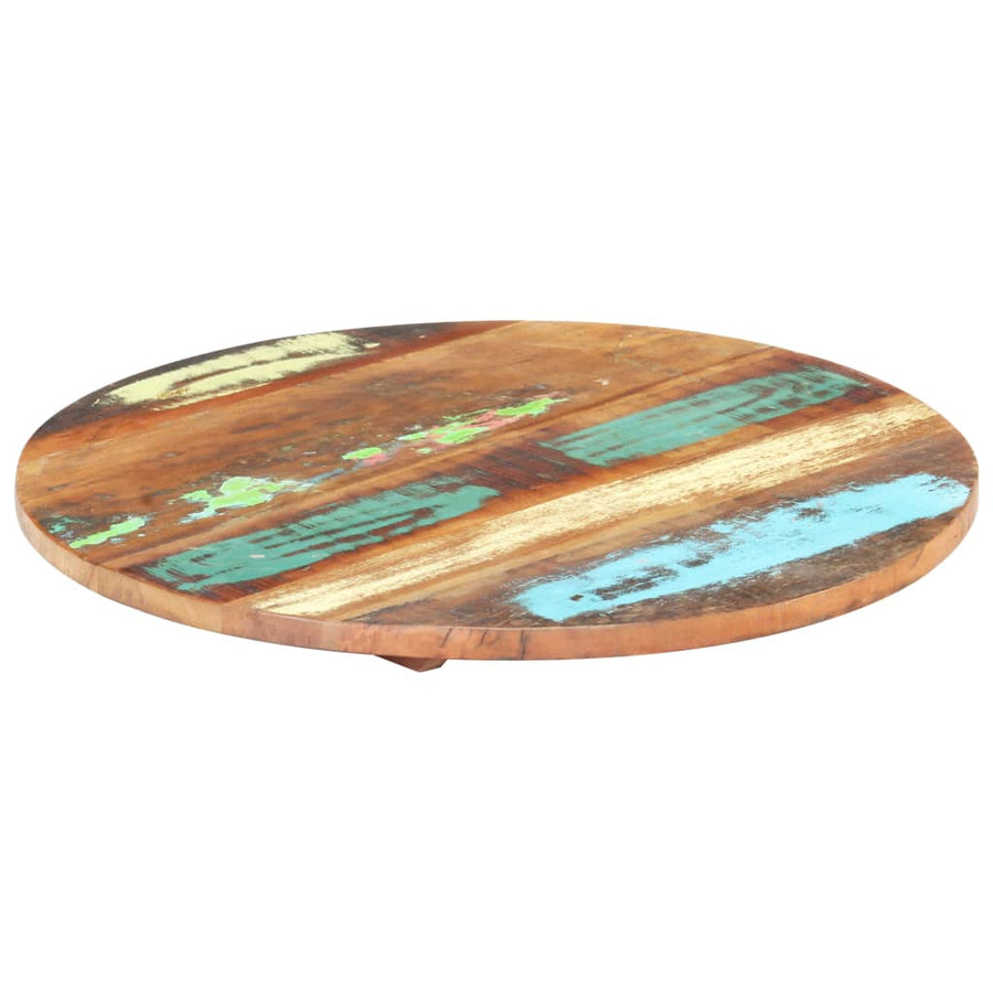 Tafelblad Rond 25-27 Mm 40 Cm Massief Gerecycled Hout 1 40 cm 25-27 mm