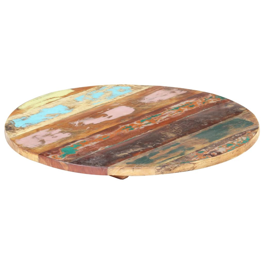 Tafelblad Rond 25-27 Mm 40 Cm Massief Gerecycled Hout 1 40 cm 25-27 mm
