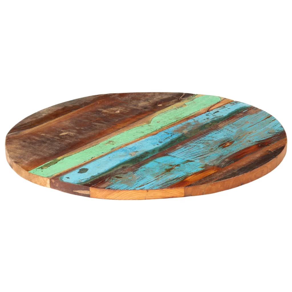 Tafelblad Rond 25-27 Mm 60 Cm Massief Gerecycled Hout 1 60 cm 25-27 mm