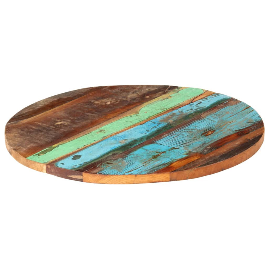 Tafelblad Rond 25-27 Mm 60 Cm Massief Gerecycled Hout 1 60 cm 25-27 mm
