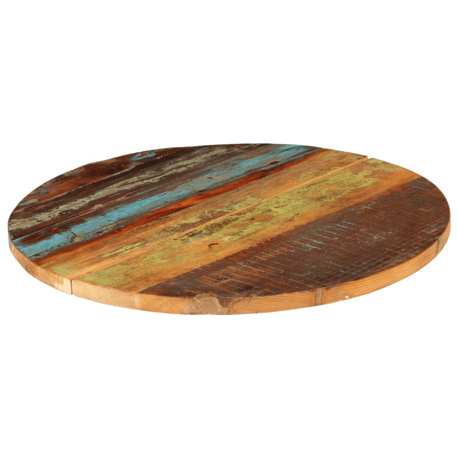 Tafelblad Rond 25-27 Mm 60 Cm Massief Gerecycled Hout 1 60 cm 25-27 mm