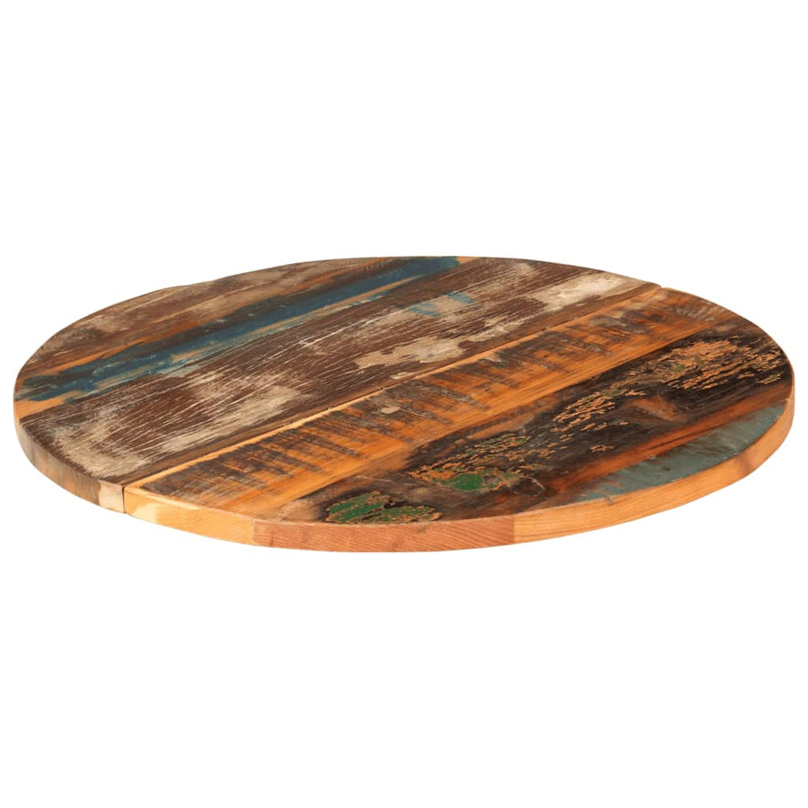 Tafelblad Rond 25-27 Mm 60 Cm Massief Gerecycled Hout 1 60 cm 25-27 mm