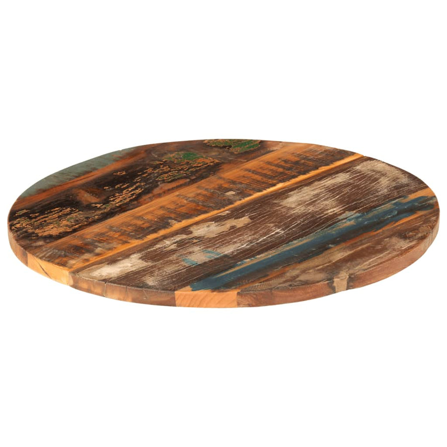 Tafelblad Rond 25-27 Mm 60 Cm Massief Gerecycled Hout 1 60 cm 25-27 mm