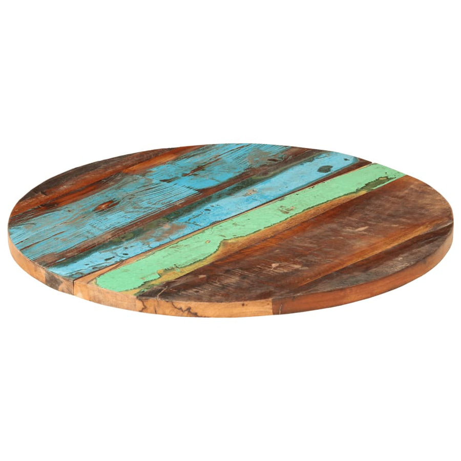 Tafelblad Rond 25-27 Mm 60 Cm Massief Gerecycled Hout 1 60 cm 25-27 mm