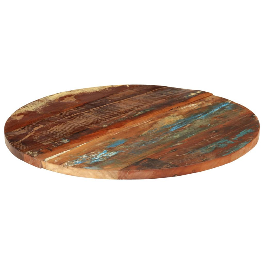 Tafelblad Rond 25-27 Mm 70 Cm 70 cm 25-27 mm massief gerecycled hout