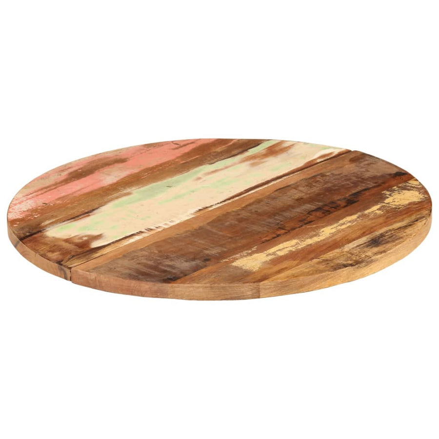 Tafelblad Rond 25-27 Mm 70 Cm 70 cm 25-27 mm massief gerecycled hout