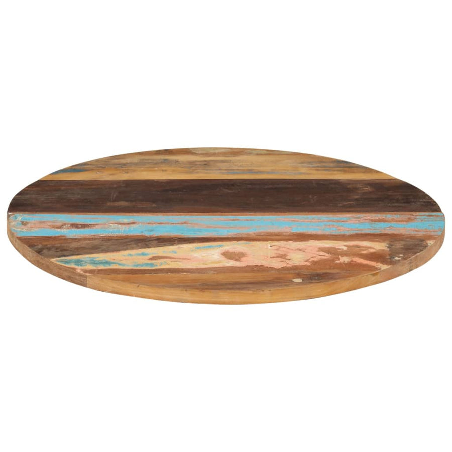 Tafelblad Rond 25-27 Mm 80 Cm 80 cm 25-27 mm massief gerecycled hout