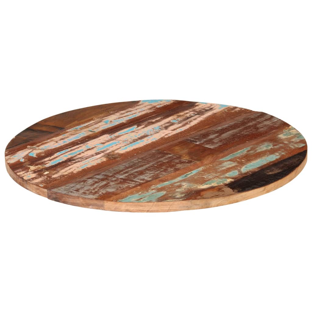 Tafelblad Rond 25-27 Mm 80 Cm 80 cm 25-27 mm massief gerecycled hout