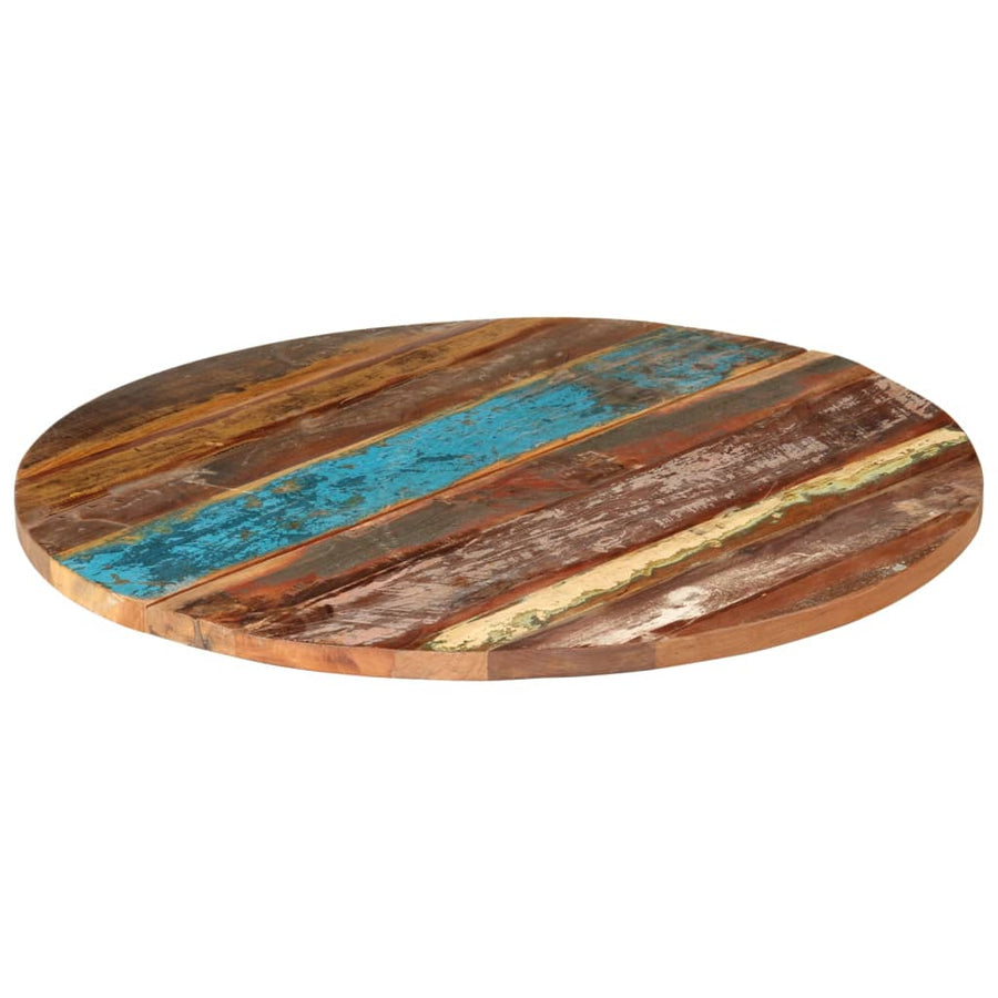 Tafelblad Rond 25-27 Mm 80 Cm 80 cm 25-27 mm massief gerecycled hout