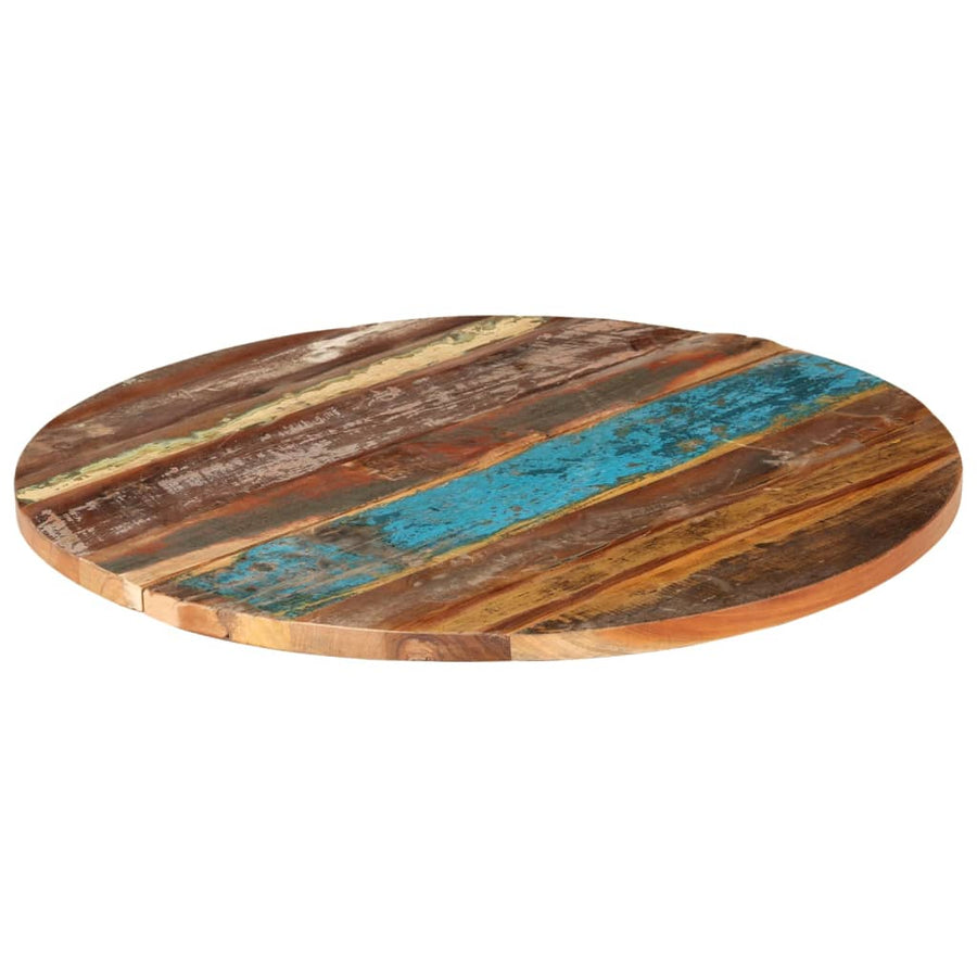 Tafelblad Rond 25-27 Mm 80 Cm 80 cm 25-27 mm massief gerecycled hout