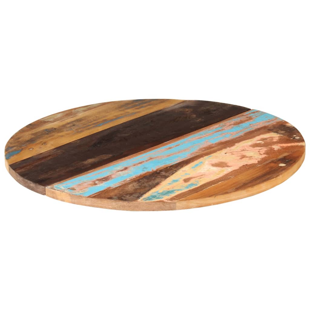 Tafelblad Rond 25-27 Mm 80 Cm 80 cm 25-27 mm massief gerecycled hout