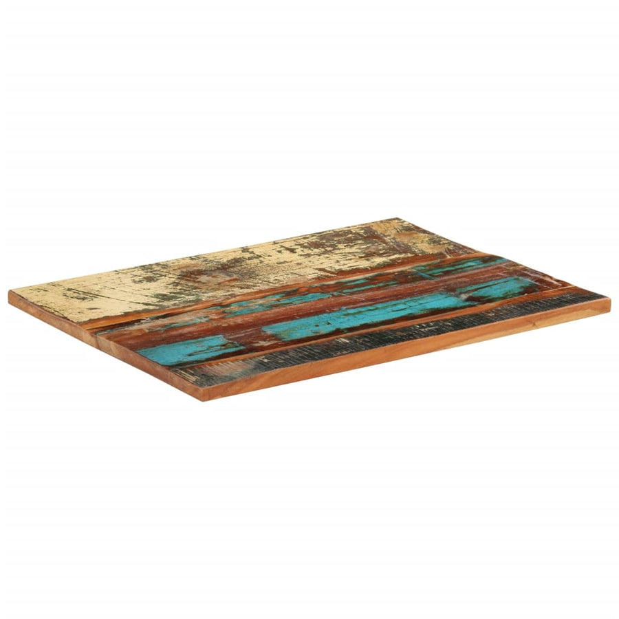 Tafelblad Rechthoekig 25-27 Mm 60X80 Cm Massief Gerecycled Hout 1 60 x 80 cm 25-27 mm