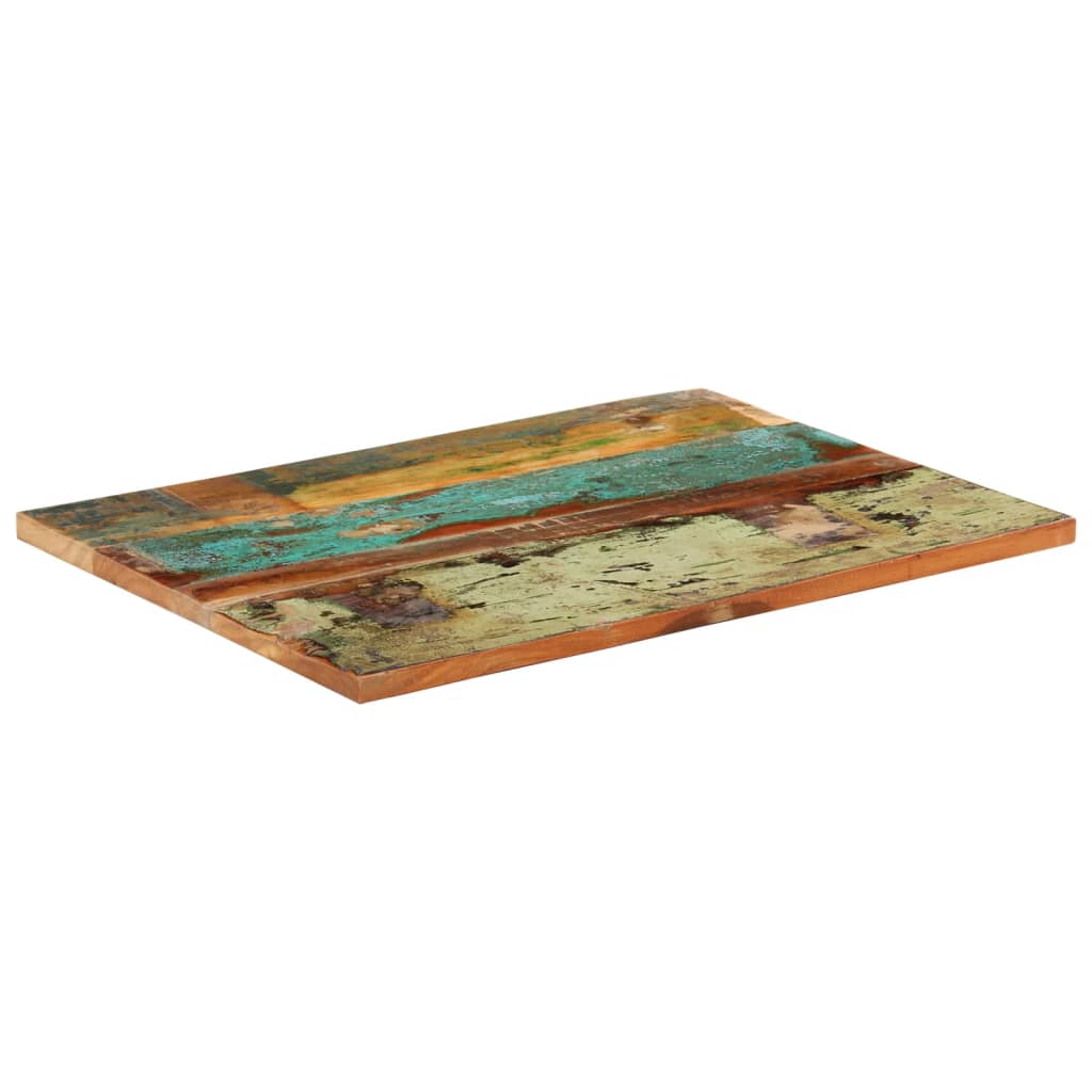 Tafelblad Rechthoekig 25-27 Mm 60X80 Cm Massief Gerecycled Hout 1 60 x 80 cm 25-27 mm