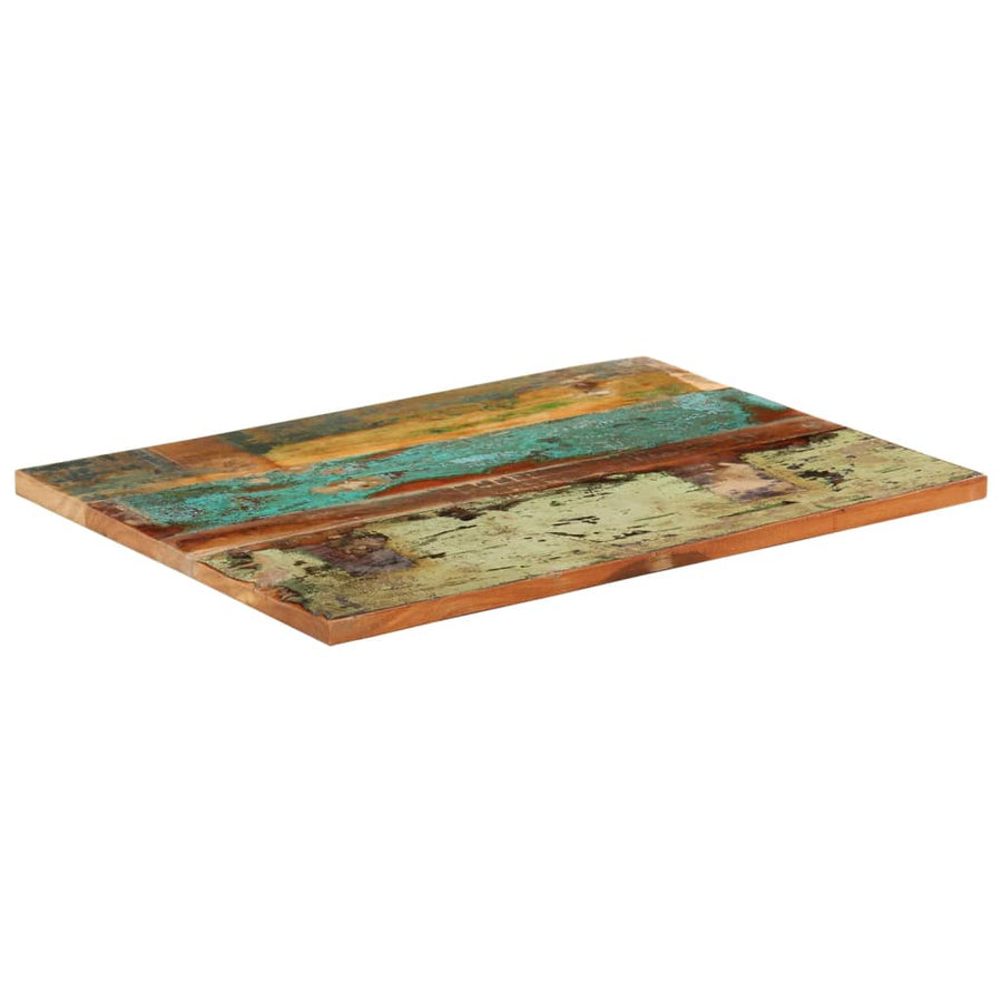Tafelblad Rechthoekig 25-27 Mm 60X80 Cm Massief Gerecycled Hout 1 60 x 80 cm 25-27 mm