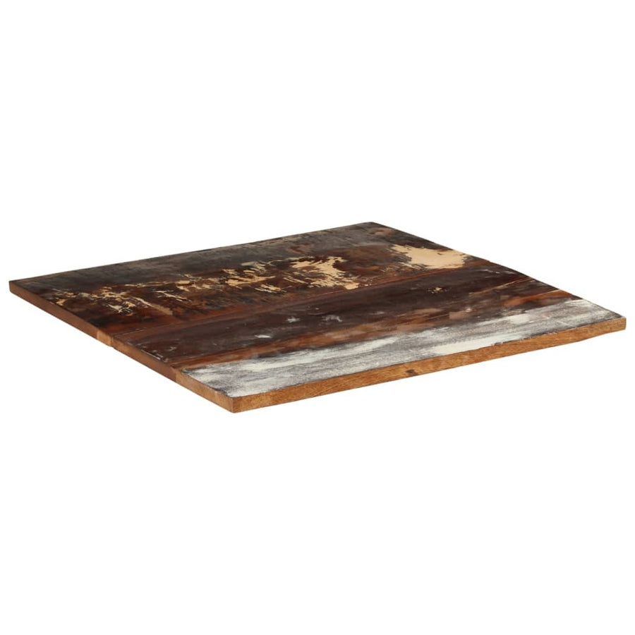 Tafelblad Vierkant 25-27 Mm 80X80 Cm 80 x 80 cm 25-27 mm massief gerecycled hout