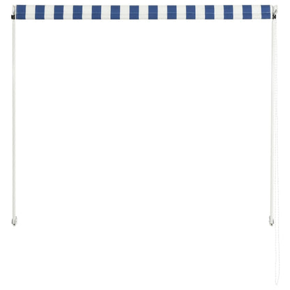 Luifel Uittrekbaar 100 x 150 cm Blauw en wit