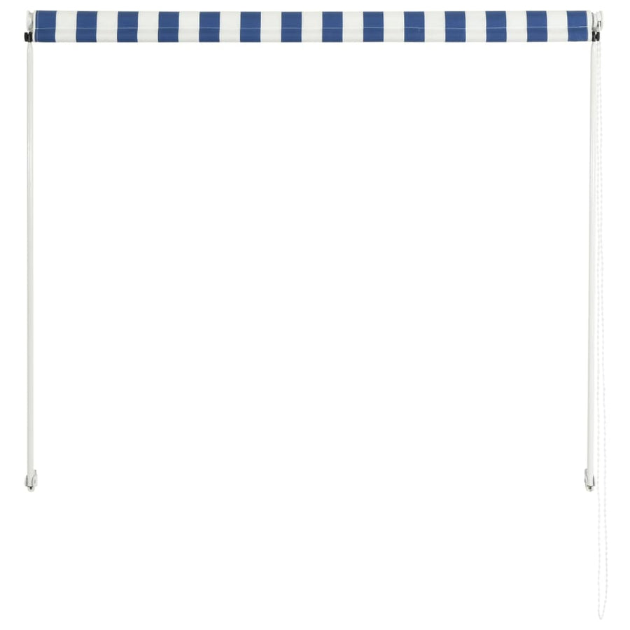 Luifel Uittrekbaar 100 x 150 cm Blauw en wit