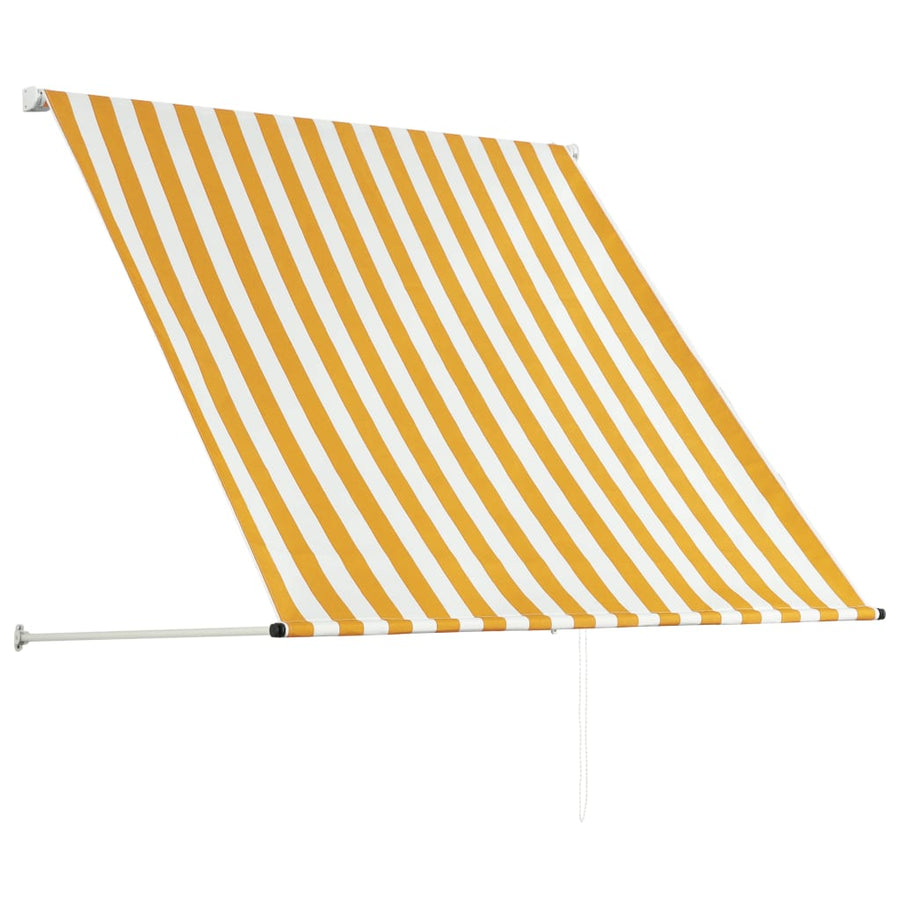 Luifel Uittrekbaar 100 x 150 cm Geel en wit