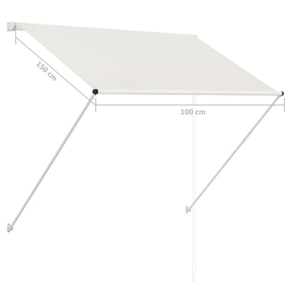 Luifel Uittrekbaar 100 x 150 cm Crème