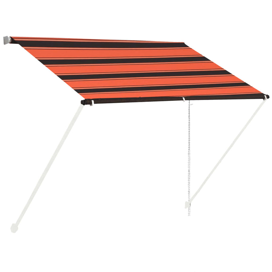 Luifel Uittrekbaar 100 x 150 cm Oranje en bruin