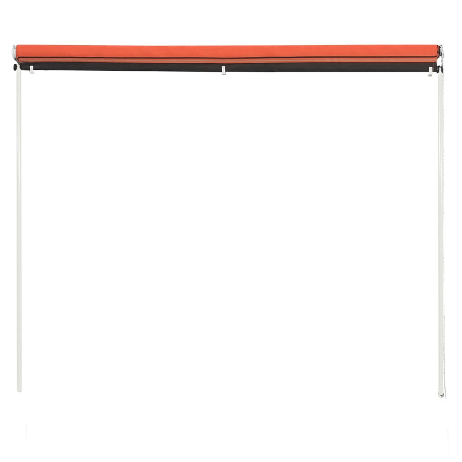 Luifel Uittrekbaar 150 x 150 cm Oranje en bruin