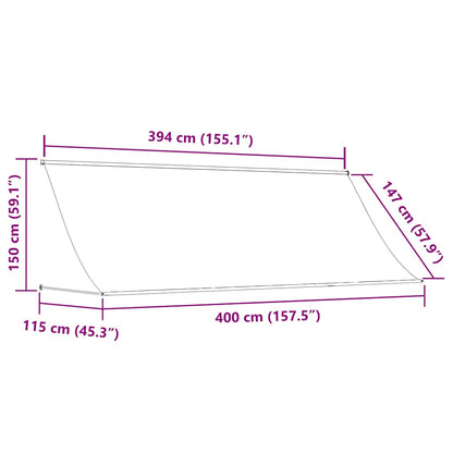 Luifel Uittrekbaar 400 x 150 cm