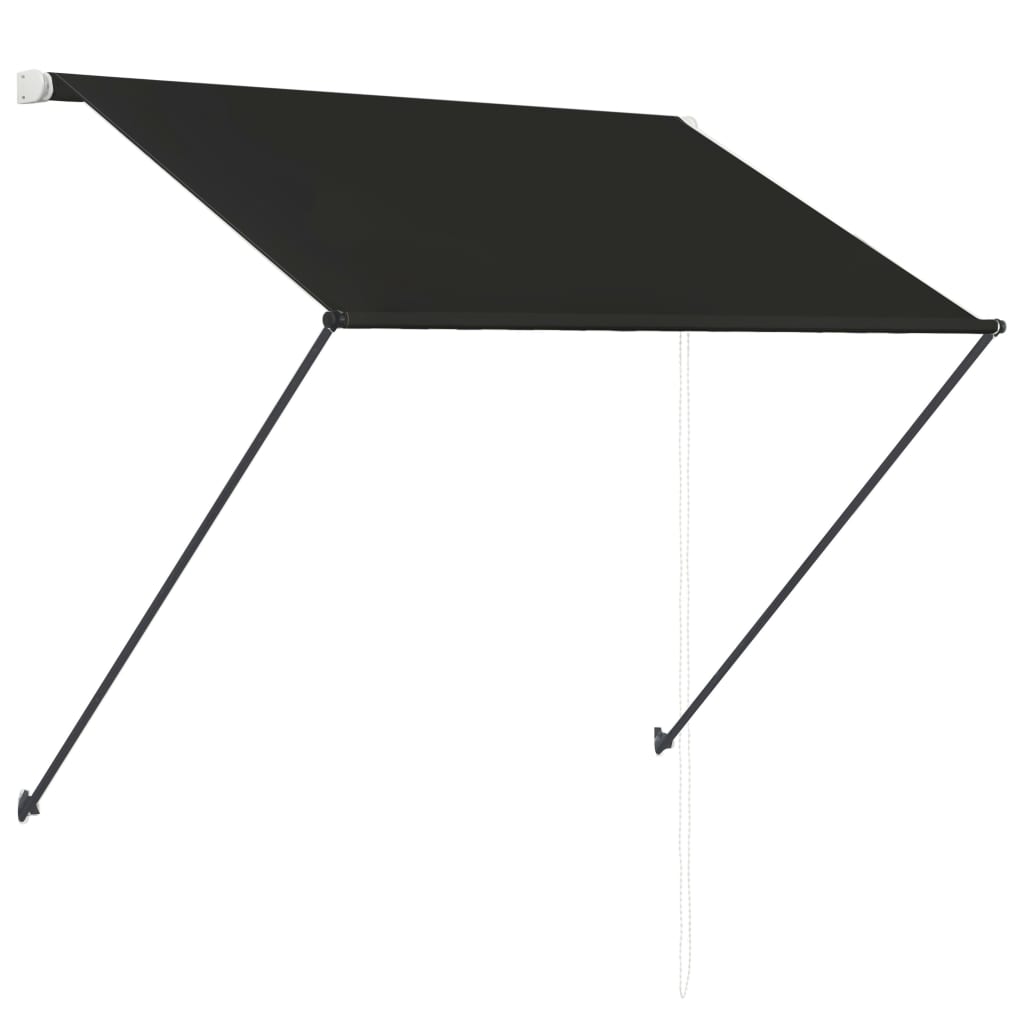 Luifel uittrekbaar met LED 100x150 cm antraciet