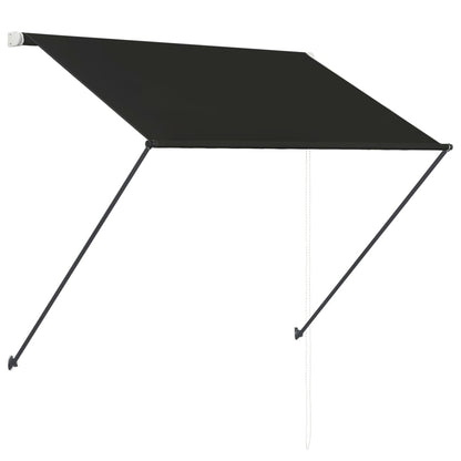 Luifel uittrekbaar met LED 100x150 cm antraciet