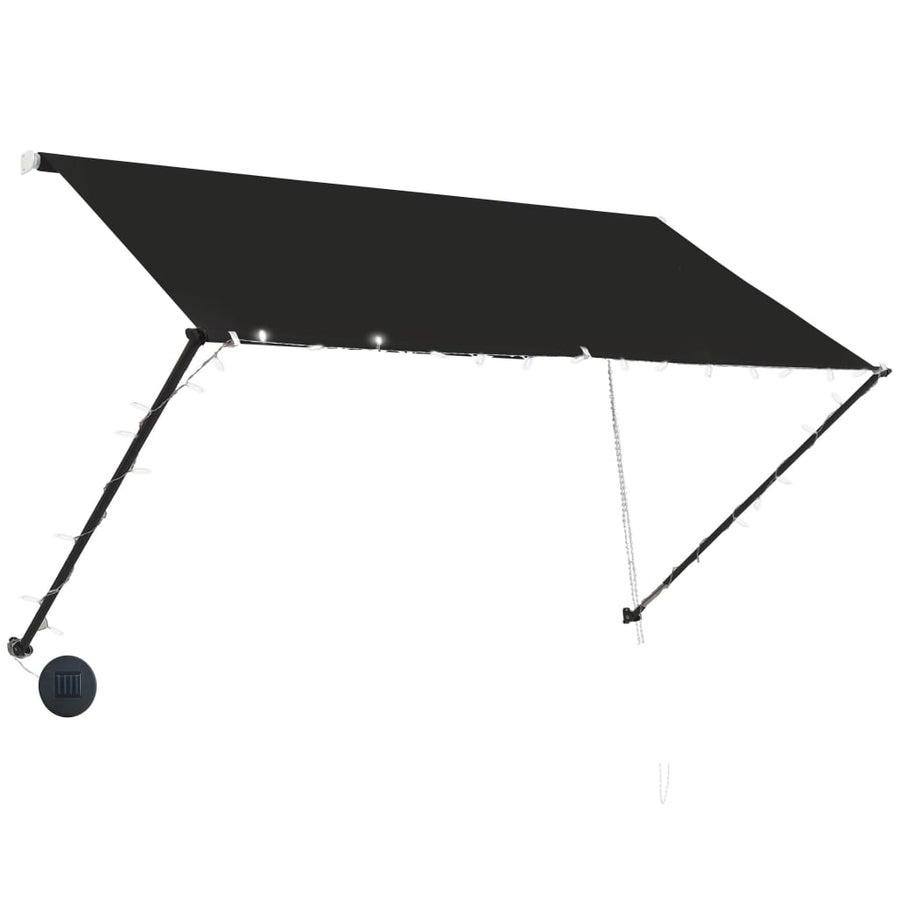 Luifel Uittrekbaar Met Led 250 x 150 cm Antraciet