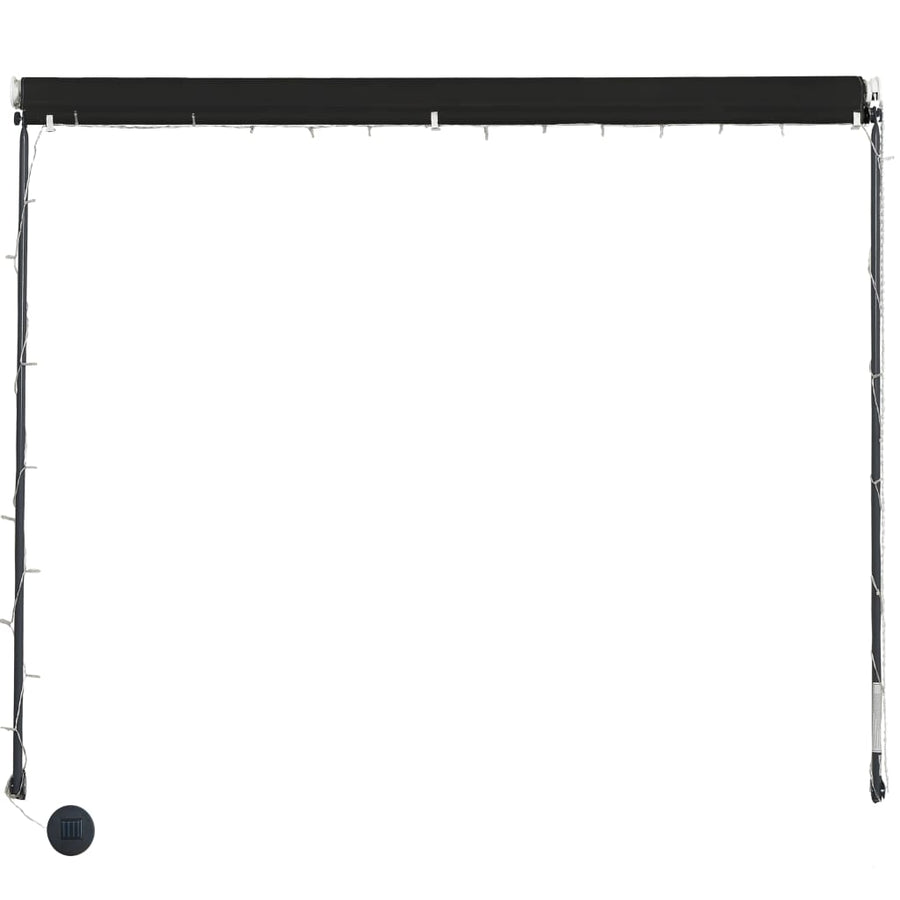 Luifel Uittrekbaar Met Led 250 x 150 cm Antraciet