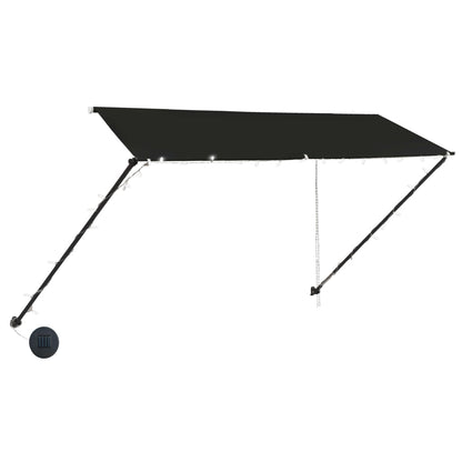 Luifel Uittrekbaar Met Led 300 x 150 cm Antraciet